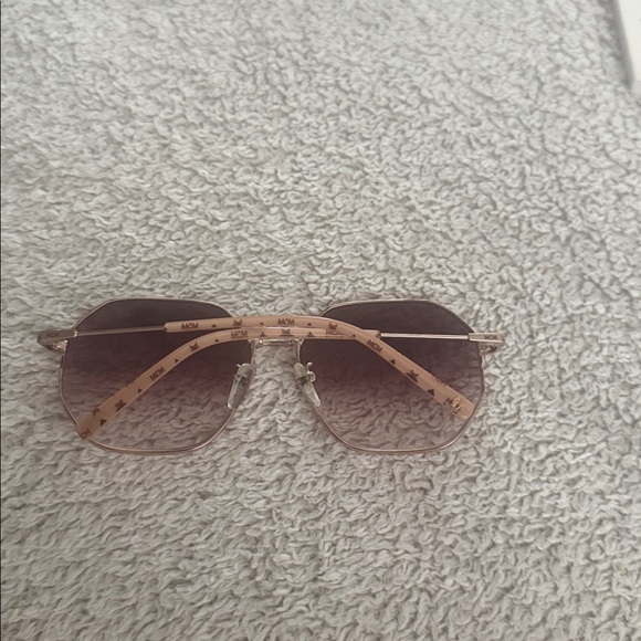 MCM Gold and Brown Women's Sunglasses - Picture 3 of 3